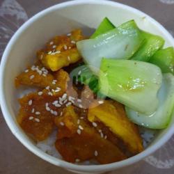 Rais-bol Ayam Saus Telor Asin   Cah Sayur/telor Ceplok