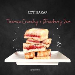 Roti Bakar Tiramisu Crunchy   Strawberry Jam.