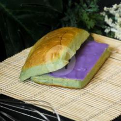 Roti Kukus Panggang Topping Taro Glaze