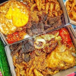 Nasi Kulit Beef Sapi (sambel, Kol, Goreng, Lalapan)