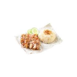 Paket Nasi Hainam Ayam Geprek Sambal Matah