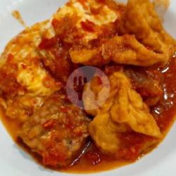 Tahu Tempe Telor Masak Sambal Merah  Nasi