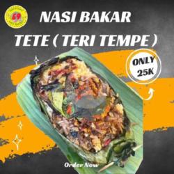 Nasi Bakar Tete (teri Tempe)