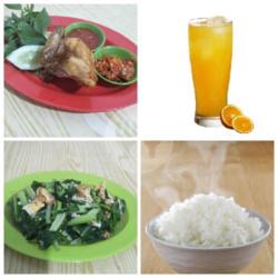 Asix Makan Sendiri(ayam Gr Es Jeruk Nasi Putih Tumis Bayam/toge