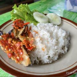 Nasi   Terong Geprek