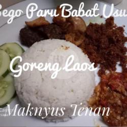 Sego Paru Babat Usus Goreng Laos