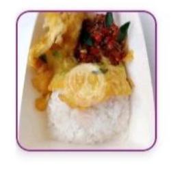 Nasi Telur Dadar  Sambel Lalapan