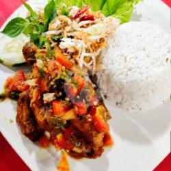 Paket Ayam Pecak Dada   Free Teh Pucuk