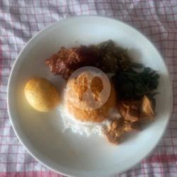 Nasi Rendang Telor Gulai,rames Komplit