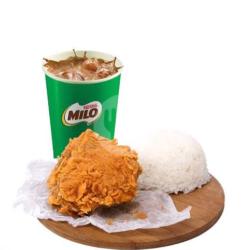 Nasi   Ayam Krispy Jumbo  Milo