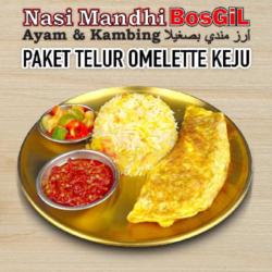 Paket Nasi Mandhi Omelette Keju