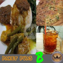 Puas (b) Rendang  Dadar  Teh Manis Es/panas