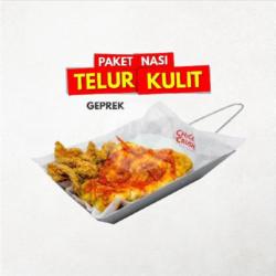 Nasi Telur Kulit Geprek