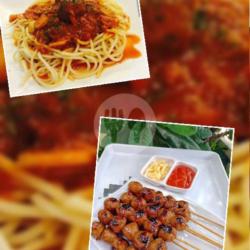 Spageti Saos Jamur   Bakso Bakar Original