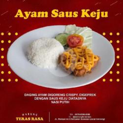 Nasi   Ayam Geprek Saus Keju