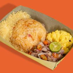 Paket Nasi Telur Cumi Asin Sambal Matah