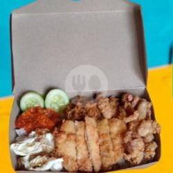 Nasi Kulit Chicken Katsu