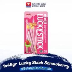 Meiji Lucky Straw Stick Strawberry 45 Gram