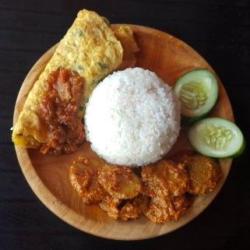 Sego Sambel Telor Dadar   Jengkol