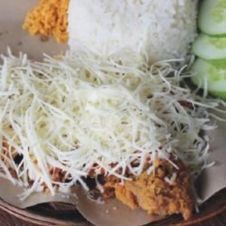 Ayam Geprek Keju Parut   Nasi