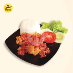 Bakwan Geprek Sambal Bawang   Nasi