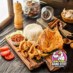 Nasi Kulit Jamur Crispy