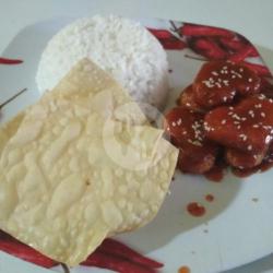 Nasi Naget Saus Hot Spicy