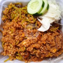 Nasi Mawut Toping Teri Bumbu Kuning