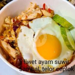 Liwet Ayam Suwir   Telor Ceplok