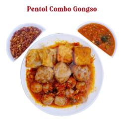 Pentol Combo Bumbu Sambal Gongso (pedas Gurih)