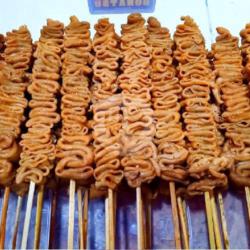 5 Sate Usus Ayam (goreng)