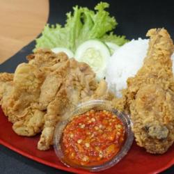 Nasi Kulit Ayam Pentung Sambel