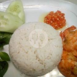 Lalapan Udang Goreng (dengan Nasi)