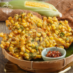 Perkedel Jagung Sambal Roa Gorontalo