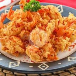 Nasi Lalapan Udang Crispy Sambel Terasi