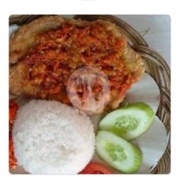 Nasi Telor Dadar Penyet