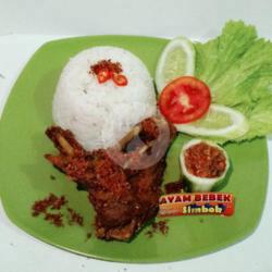 Bebek Serundeng   Nasi