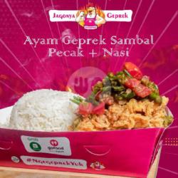 Ayam Geprek Sambal Pecak   Nasi