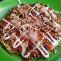 Okonomiyaki Kepiting   Katsuobushi