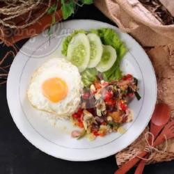 Paket Ayam Suir Telor Sambal Mantah