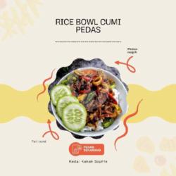 Rice Bowl Cumi Asin Pedas