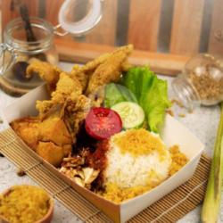 Paket 2 Box Nasi Kulit   Ayam