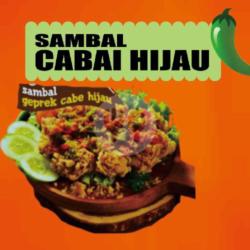 Ayam Geprek Sambal Cabai Hijau ( Tanpa Nasi )