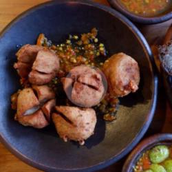 Nasi Bakso Penyet