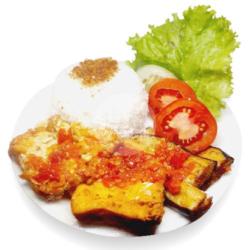 Nasi Geprek Tahu Tempe Terong