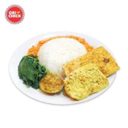 Nasi Putih Tahu Tempe Panggang