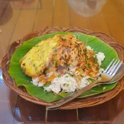 Nasi Pecel   Telur Dadar