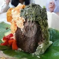 Nasi Bungkus Rames Dendeng Balado