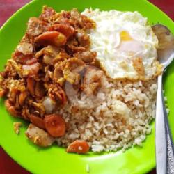 Nasi Gila   Ayam   Sosis   Baso