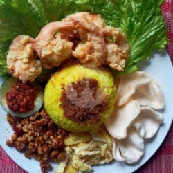 Nasi Kuning   Udang Tepung